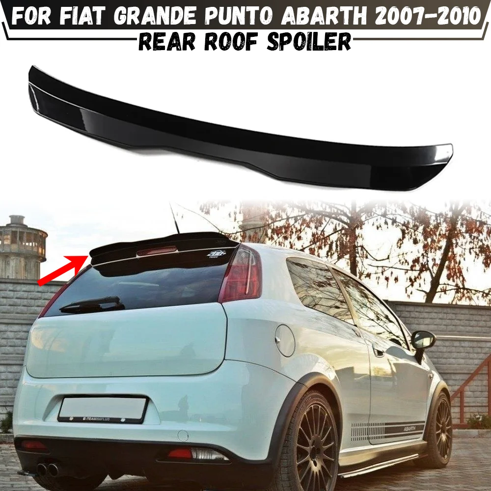 Alerón Trasero para Techo de Coche para FIAT GRANDE PUNTO ABARTH 2007 2008 2009 2010, Alerón Trasero para Maletero, Tapa de Alerón, Accesorios para Coche