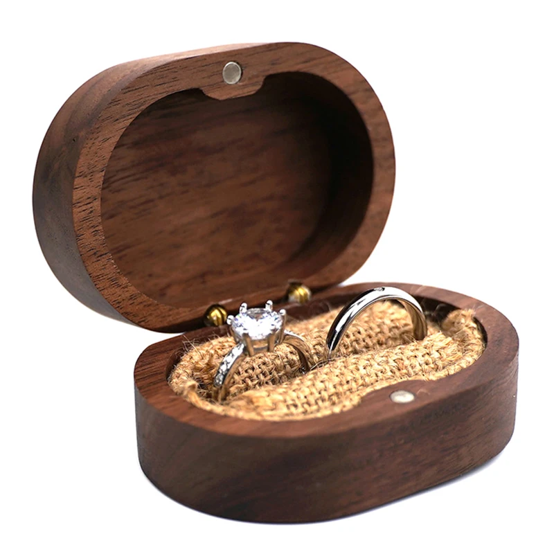 Wood jewelry Ring Box Rustic Wedding Ring Holder Collection Display Gift Box