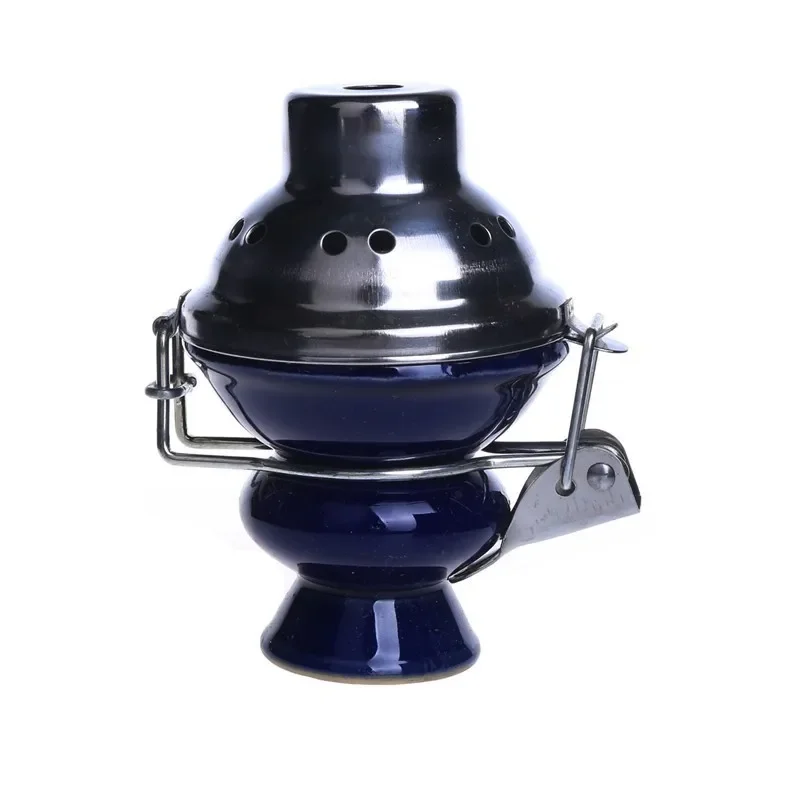 Ceramic Hookah Bowl with Wind Cover Sheesha Narguile Chicha Nargile Shisha Water Pipe Hookah Bowl Tobacco Shisha Ceramic Bowl