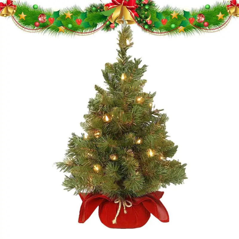 Christmas Tree Artificial Christmas Pine Tree 1.97ft Christmas Pine Tree Artificial Prelighted Christmas Tree With Warm White