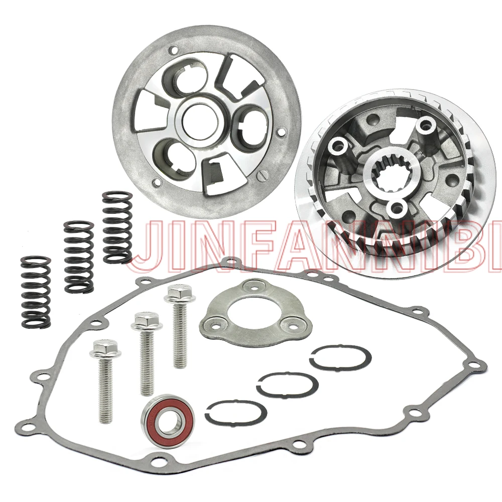 Clutch Center Inner Hub Kit & Pressure Plate Gasket For Kawasaki Ninja 400 2018 2019 2020 2021 2022 2023 2024