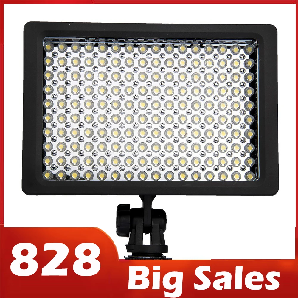 LD-160 9.6W Lighting LED Video Light Photo Studio Camera Light Illuminator 5400 / 3200K Dimmable for Canon Camera