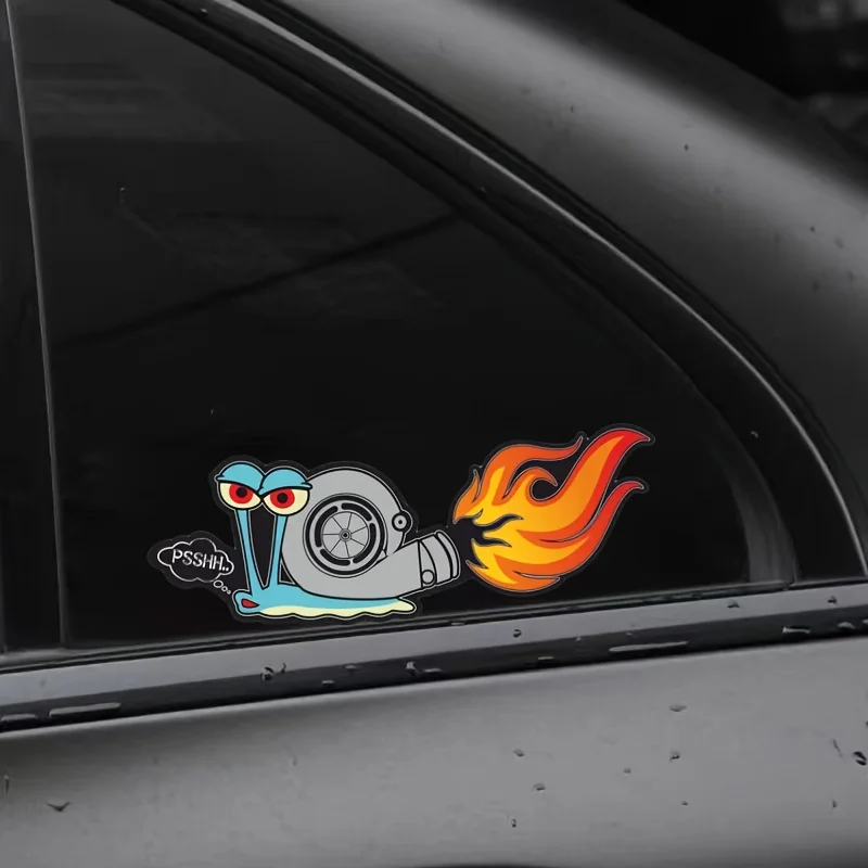 Fire Breathing Snail Car Sticker, Car Sticker For Laptop, Bottle, Truck, Phone, Motorcycle, Window, Wall, Cup