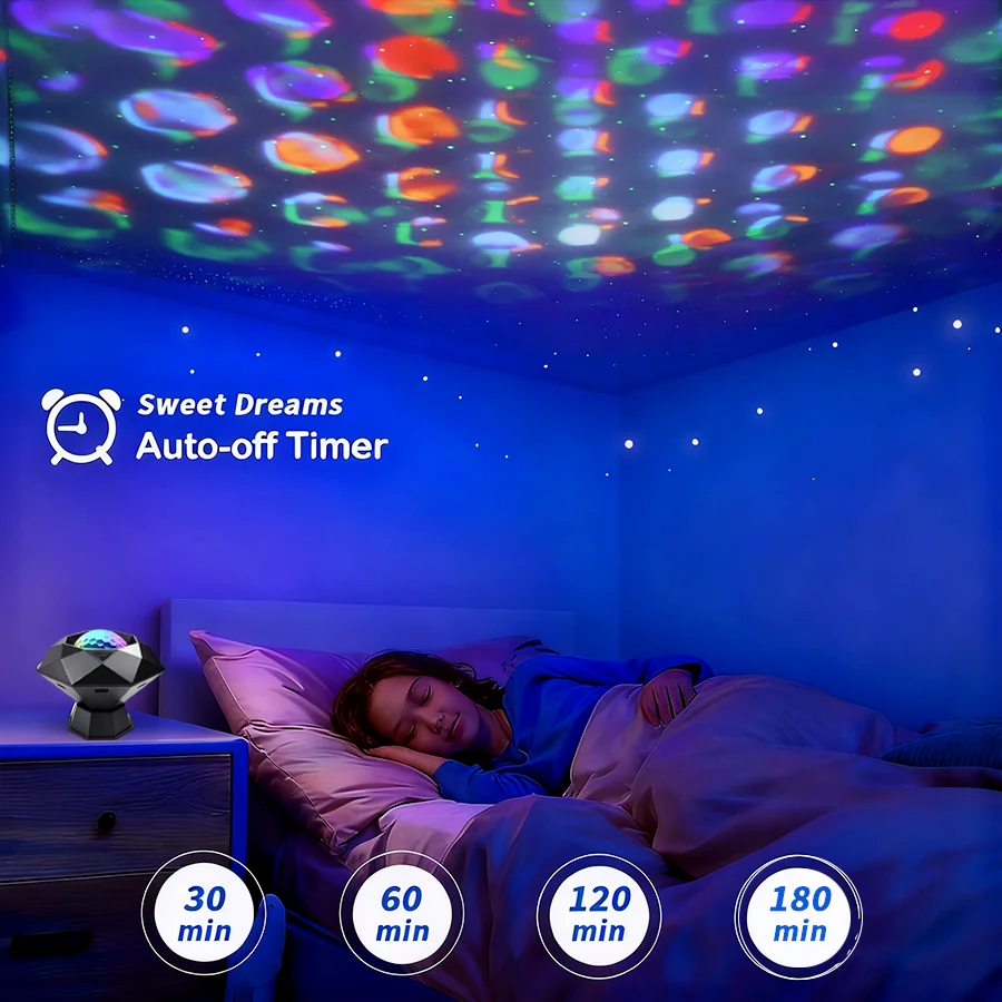 Luz USB para fiesta de escenario con diamante mágico, 1 ud. |   Lámpara LED con cambio de color RGB y atenuación de control remoto para proyección de techo, disco