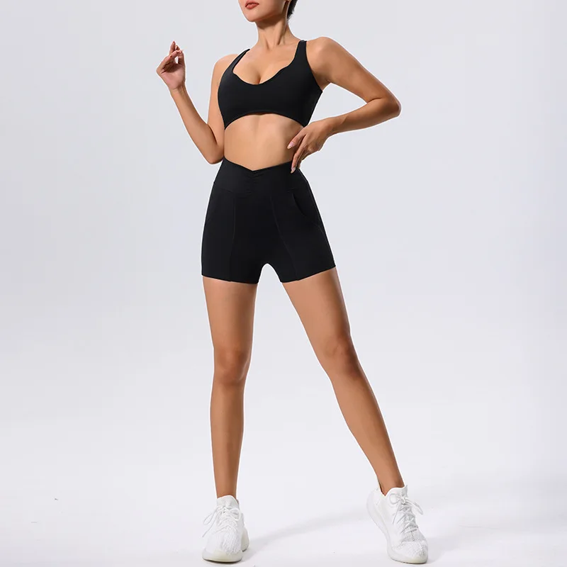 2PCS Women’s Yoga Tracksuit Set, Push Up Sports Bra & High Waist Leggings, Seamless Gym Workout Outfit,Training Sportswear Suit