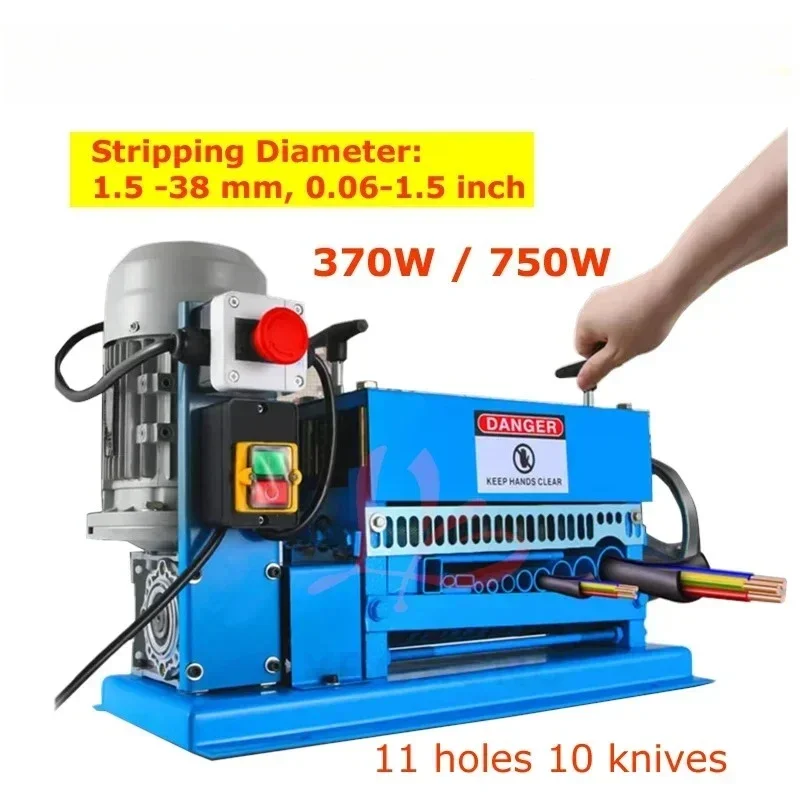 

Electric Wire Stripping Machine 370W 750W With Blade 1-38mm Cable Stripper for Removing Plastic Rubber from Wire Copper Recycle