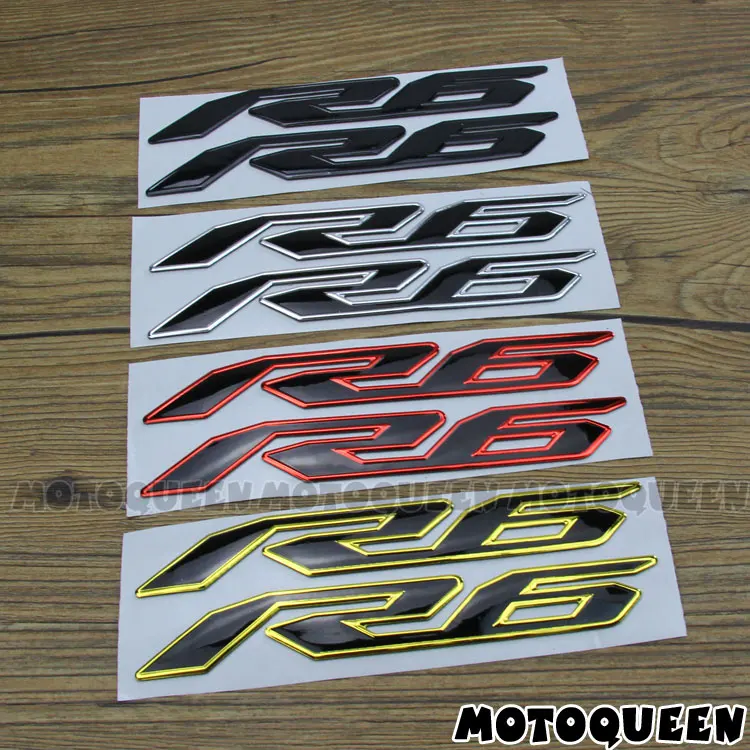 For YZF R6 YZF6000 Stickers Motorcycle 3D Chrome Reflective Decals Tank Pad Shell Body Wind  Fairing Pvc