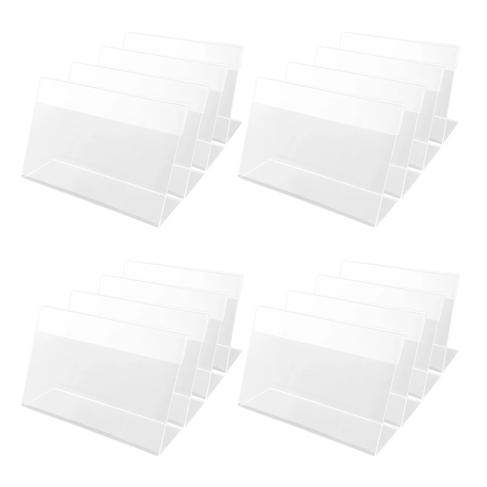 

30pcs Acrylic Price Tags Clear Plastic Label Holders For Retail Store Display Shelf Supermarket Pricing Organizer Folder Tag