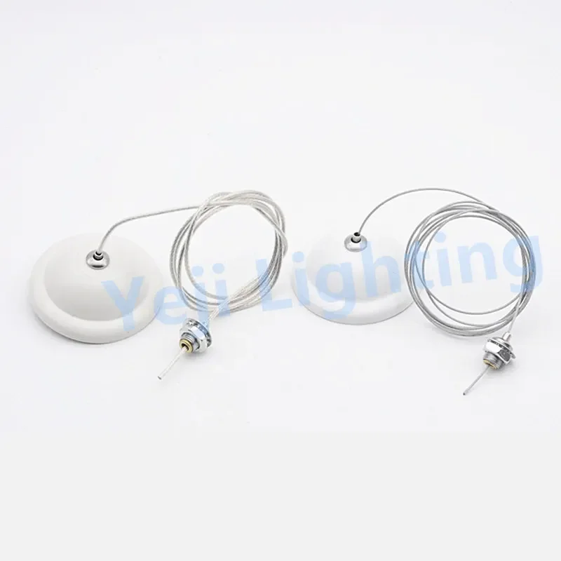 Mini ceiling rose canopy with steel wire cable wire cord set for fluorescent tube led tube lights chandeliers pendant lamp base