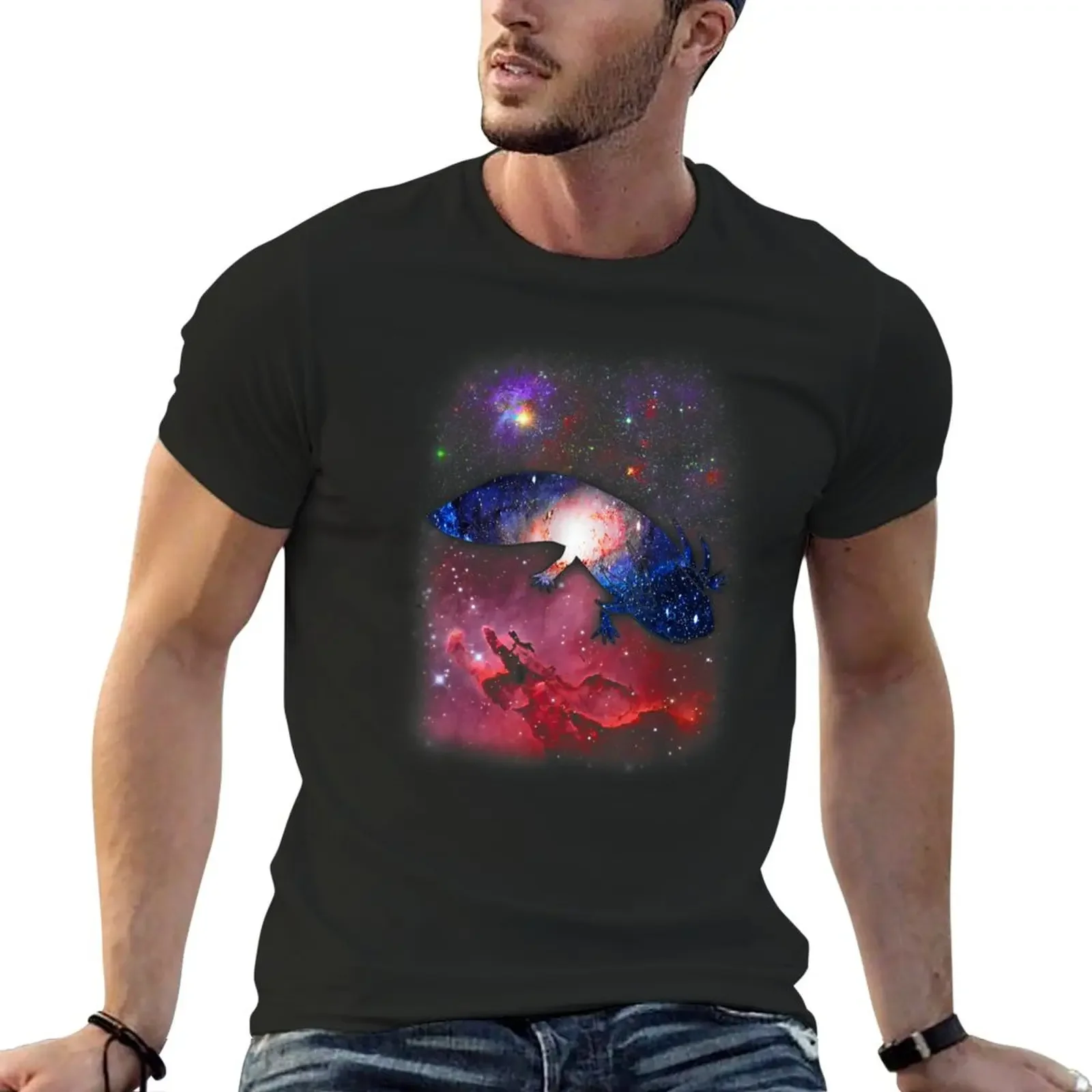 

Axolotl Galaxy Shirt T-Shirt plus size tops summer top vintage t shirt for men