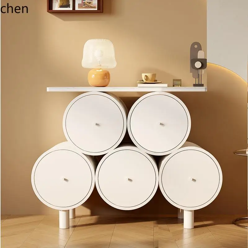 HTT wabi-sabi wind chest of drawers solid wood side cabinet multi-locker art creative home accessories