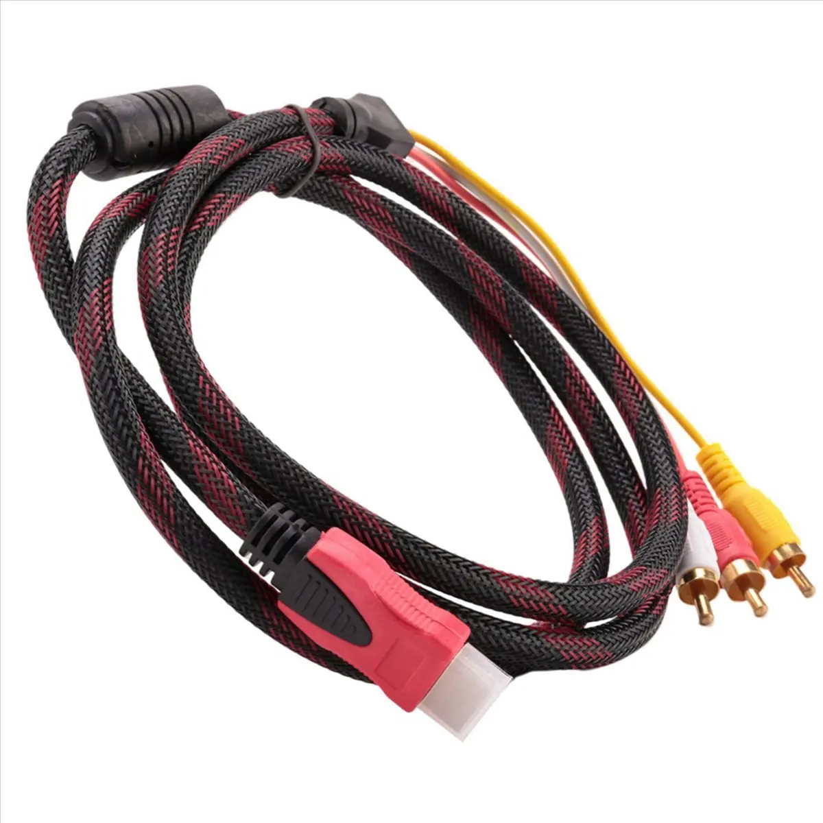 [A75T] 4X US 5Ft HDMI to 3 RCA Video Audio AV Component Converter Adapter Cable for HDTV