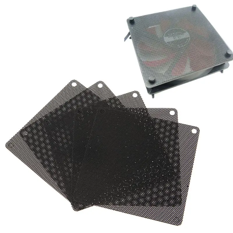 5 stuks 90mm 90mm Computer Chassis Fan Stoffilter Mesh PVC Computer PC voor Case Fan stofdicht Filter Cover Grills Bla