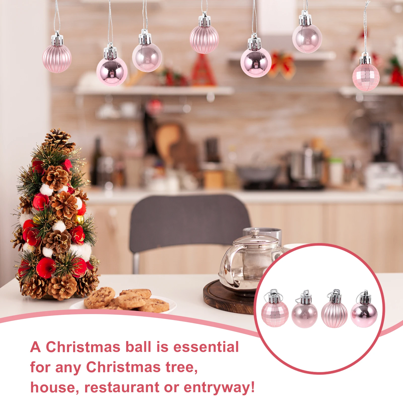 

24 Pcs Christmas Balls Ornament Ornaments for Tree Decorations Decorate Pvc Fors