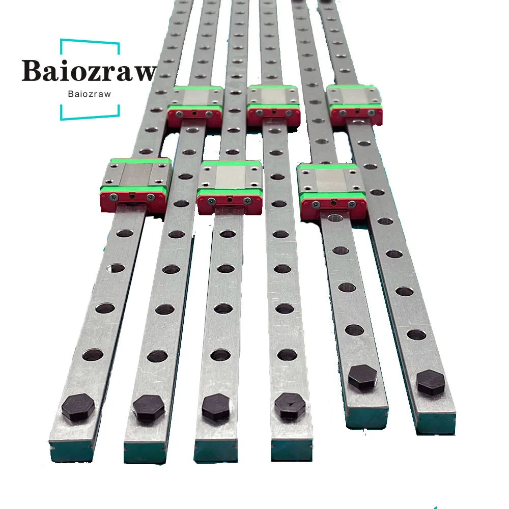 Imagem -02 - Baiozraw Mgn12 300 400 500 Kit Mgn12c Mgn12c L400 350 600 Milímetros Trilho de Guia Linear Impressora 3d V-core para Rig Rat