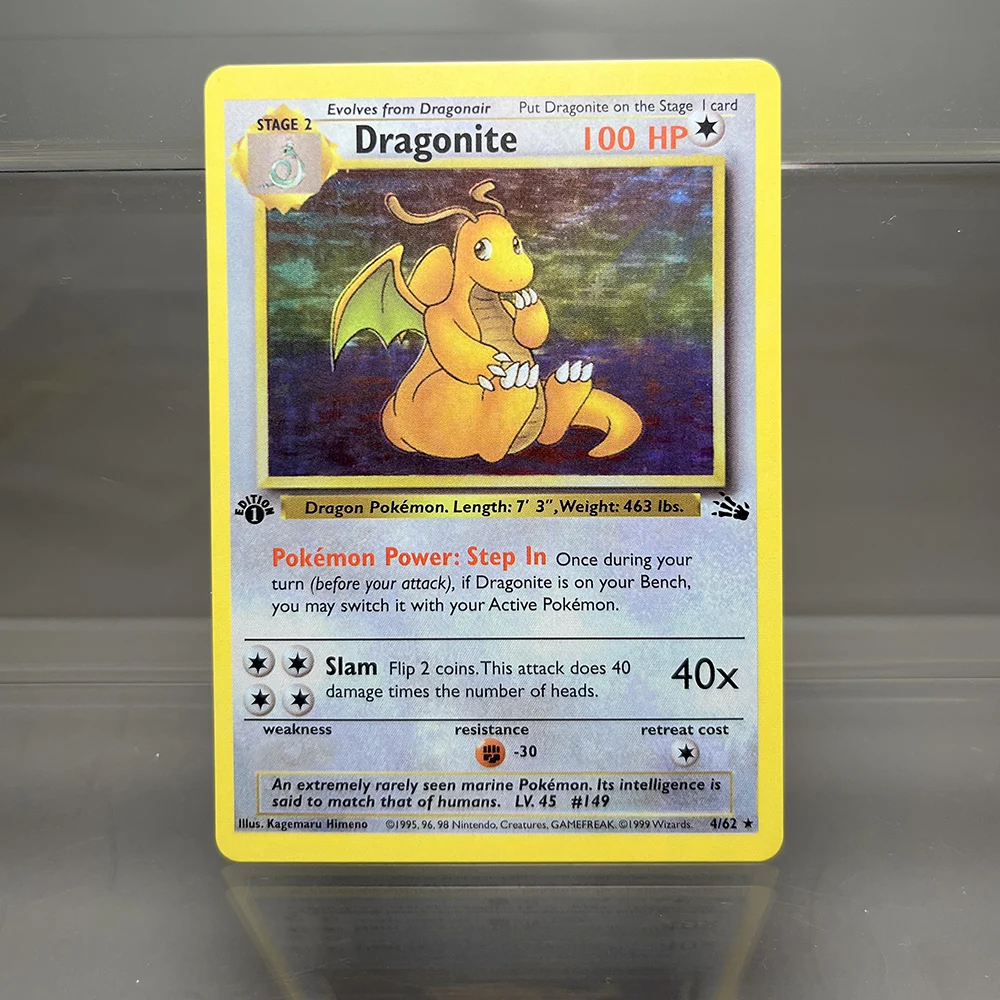 PKM Fossil/Base Set PROXY Cards Charizard Venusaur Blastoise Game Collection Cards Game Toys Card Hobbies