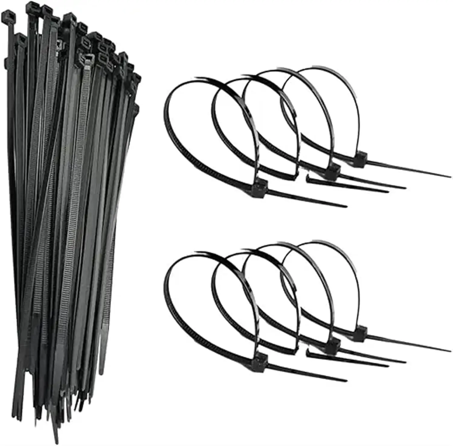 100-1000pcs Plastic Flanges Ties Cable Greenhouse Plastic Straps Velcro Nylon Cable Ties Clamp Self-locking Fastening Wire Ties