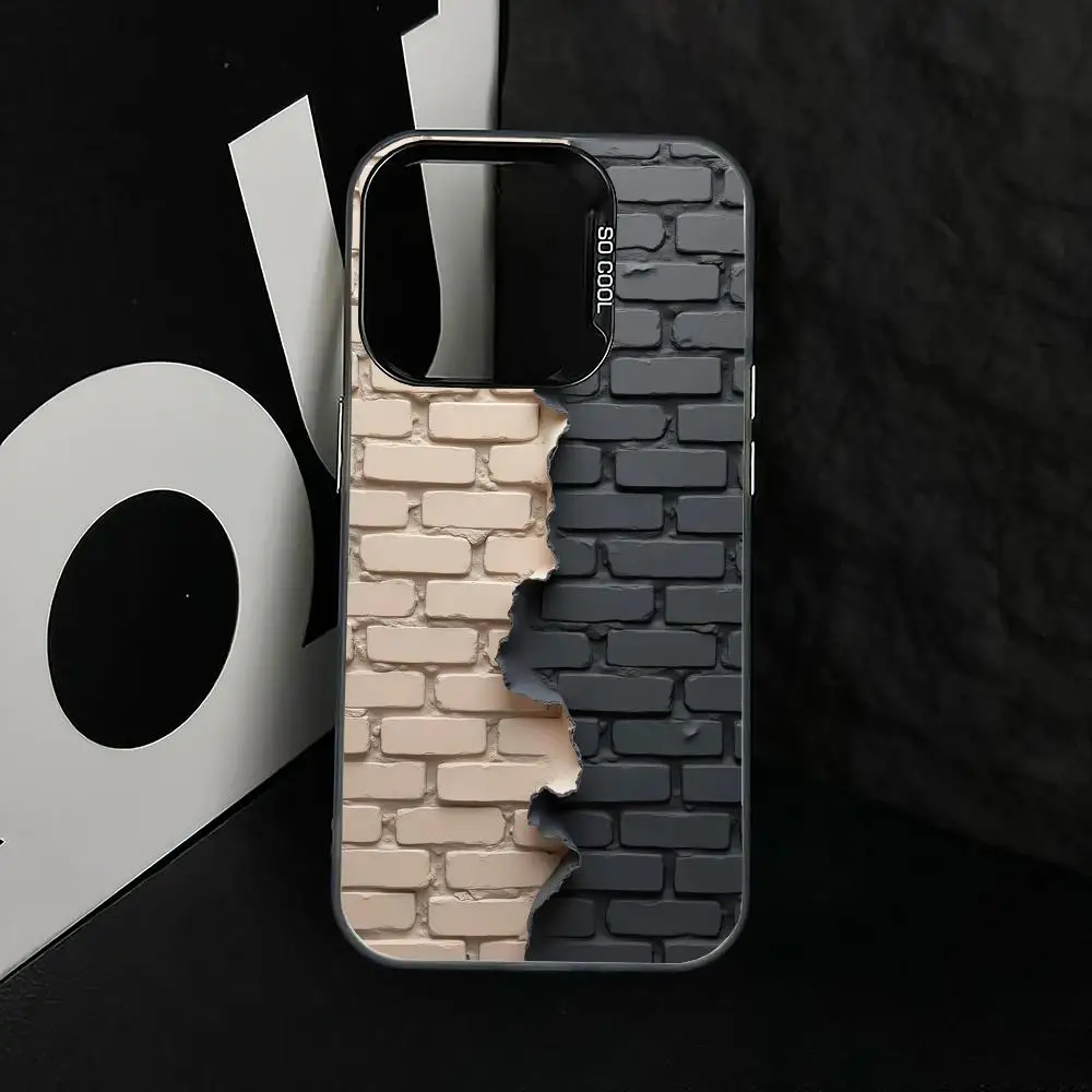 

Wall design case for iPhone17 16 15 14 13 12 11 Pro/ Max/Plus shock-proof rear cover anti-fingerprint