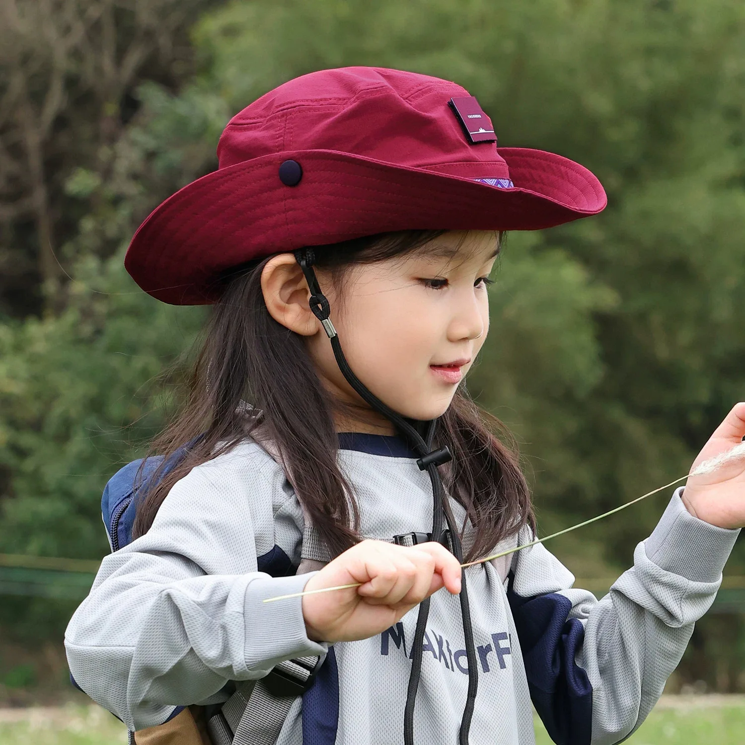 2026-夏和風子供バケットハットベルクロストラップ付き-uv-保護屋外ハイキングキャップ男の子女の子軽量バイザー帽子