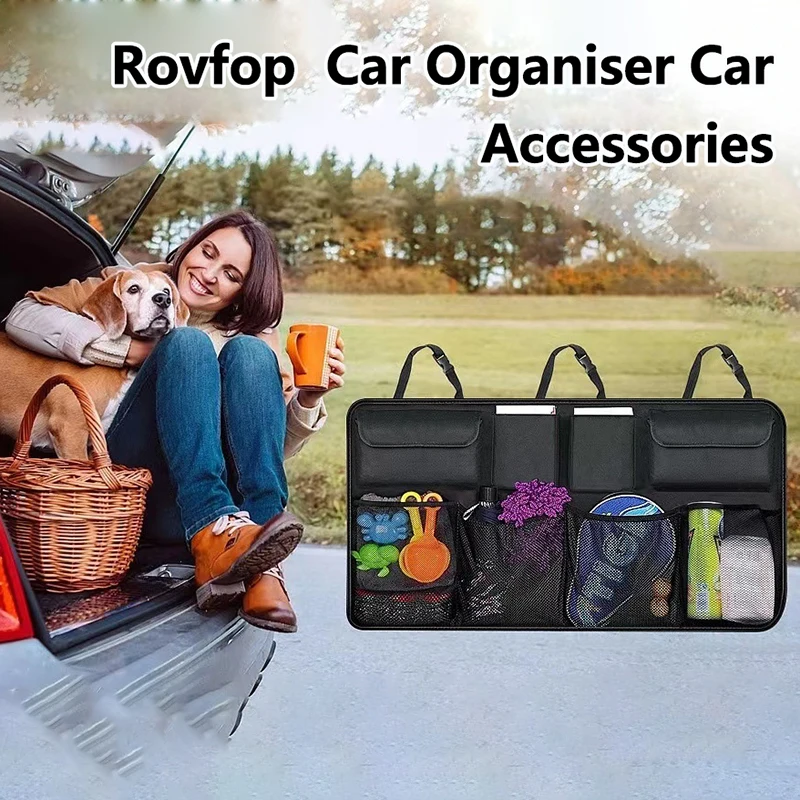 Car Trunk Organizer Hanging Back Seat Storage Bag Universal Large Capacity Oxford Multi-pocke Car Trunk Storage Bag Organizer