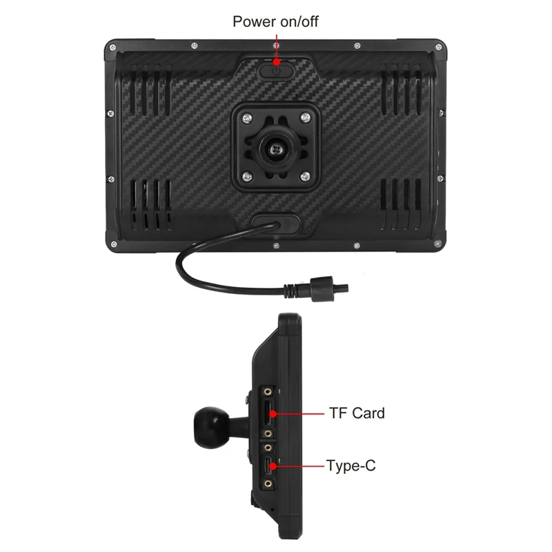 

7 Inch Portable Motorcycle GPS Navigation Waterproof Carplay Screen Display Wireless Android Auto Motorcycle Monitor