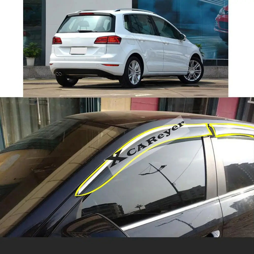 For VW Volkswagen Golf Sportsvan 2016 2017 2018 2019 2020 2021 Car Sticker Plastic Window Glass Wind Visor Rain/Sun Guard Vent