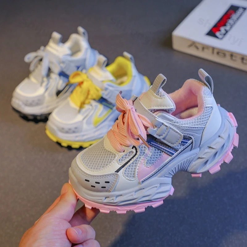 

Children's Breathable Running Shoes Autumn Boys' Outdoor Non Slip Sneakers Lightweight Comfortable Soft Sole Girls' Casual Shoes