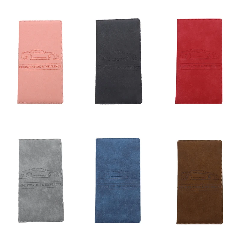 Solid Color Travel Passport Holder Multifunctional Storage Bag Driving Document Credit Card License Organizer Pouch