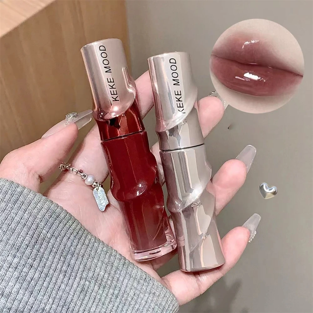 كريستال عارية رمادي لامع الشفاه وصمة عار مرآة الكورية الشفاه الصقيل شير عارية بريق الشفاه تينت مائي تألق طبطب ملمع الشفاه مستحضرات التجميل