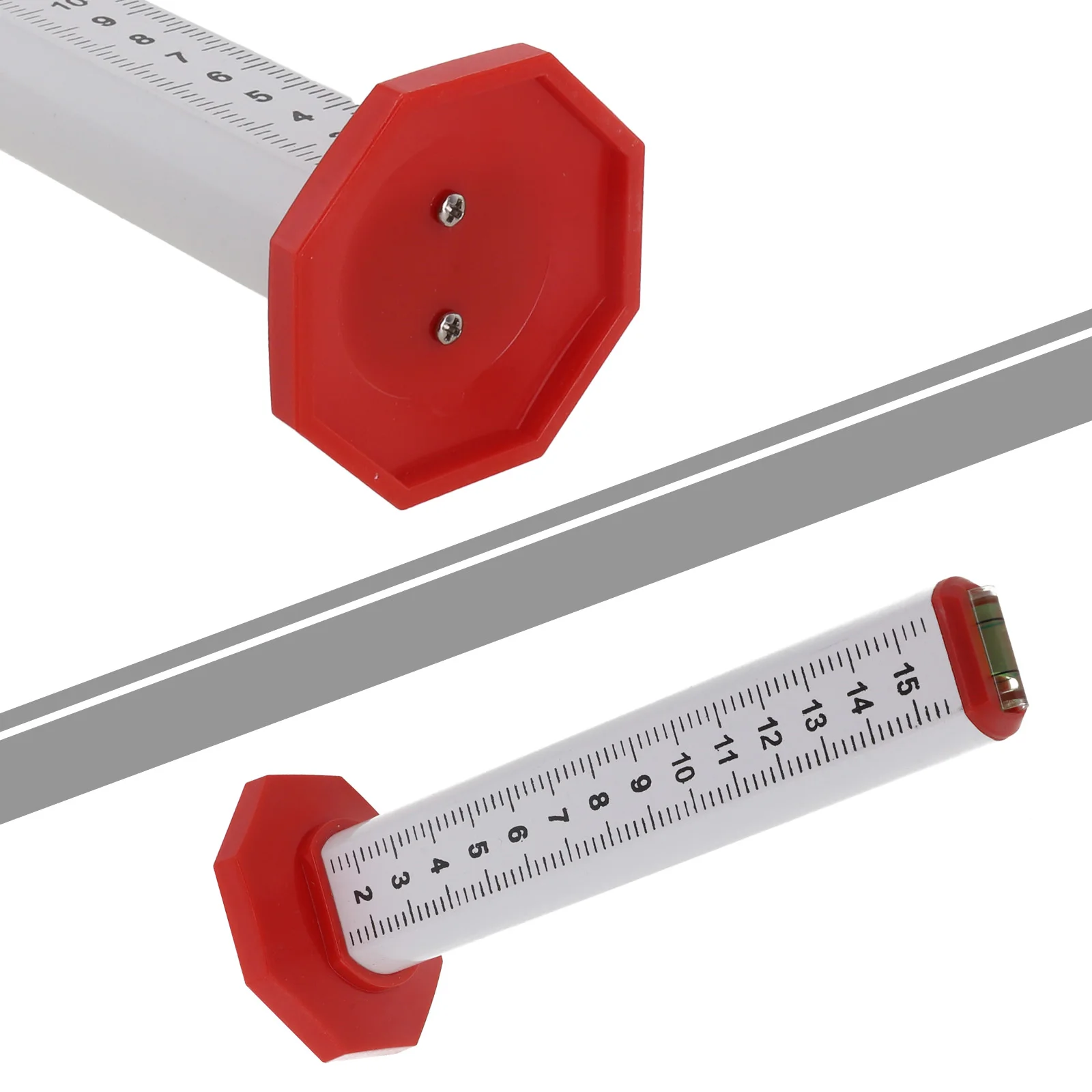 High Precision Scale Tiles Tool ABS Large Base Aluminum Alloy Ruler Body Double Sided Scale Double Sided Scale