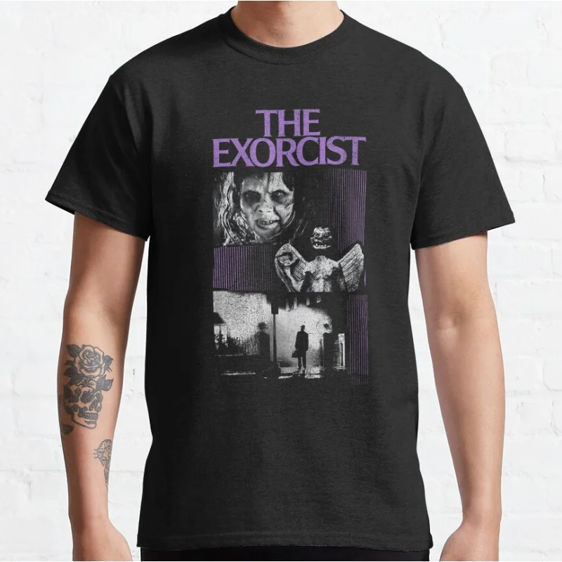 

Best of All Time Movie Style Retro 80s Horror films The Exorcist Scary movie monsters Graphic T Shirts large size Adult tops