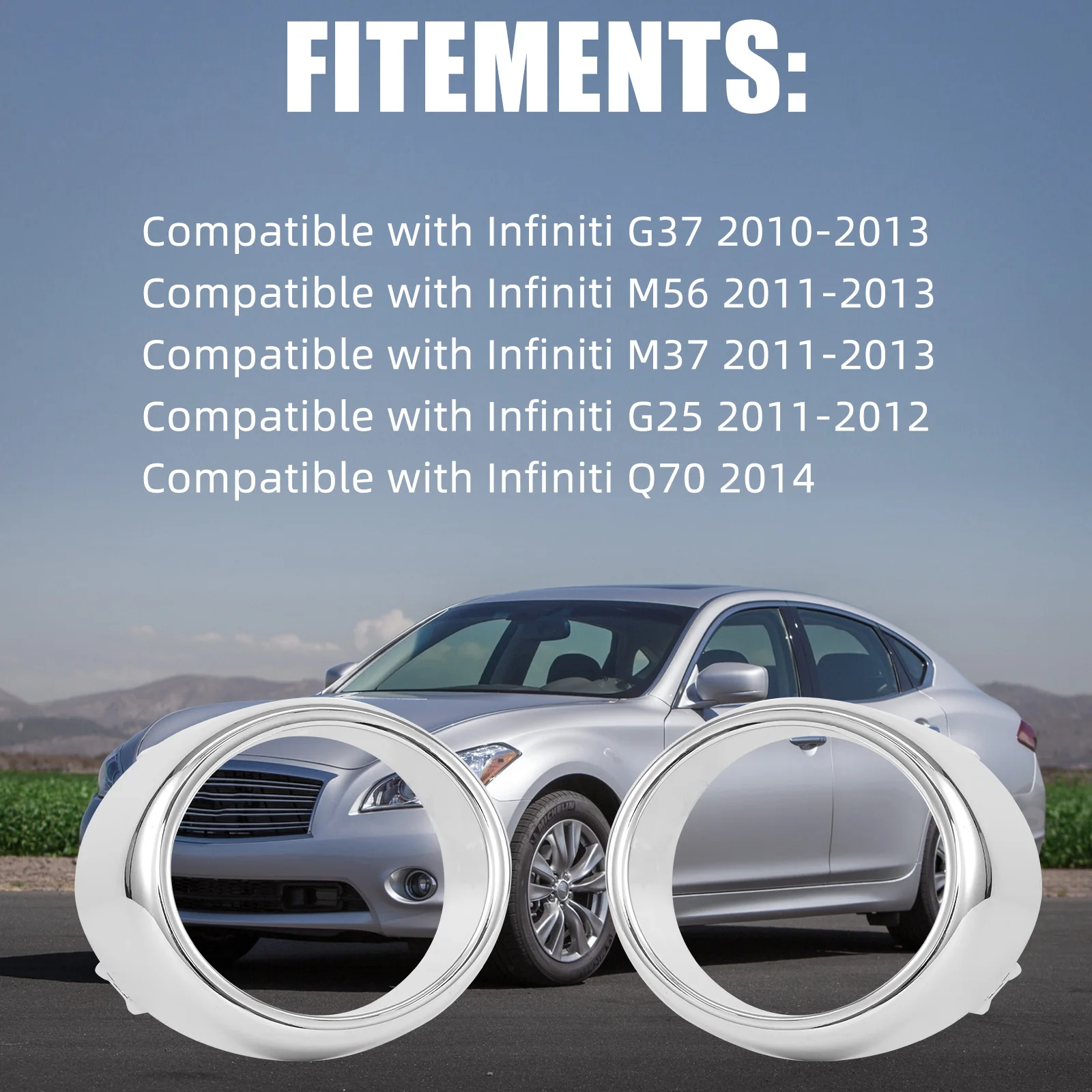 

622571 MS2A/ 622561 MS2A для INFINITI G37 2010-2013 автомобильная передняя противотуманная фара, рамка слева и справа, высокое качество