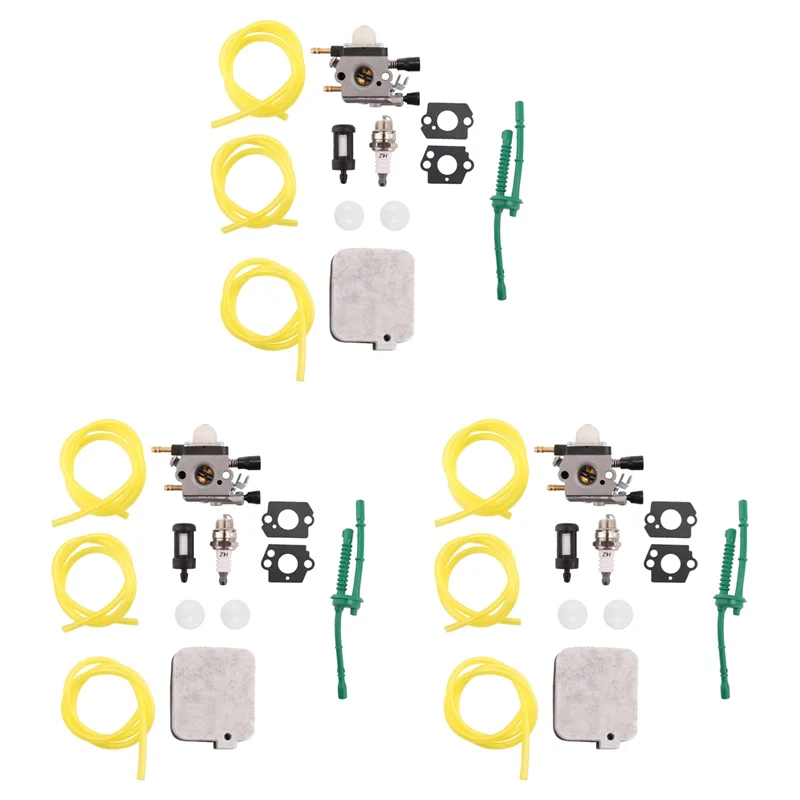 

A50U 3X BG55 Carburetor For Stihl BG45 BG65 BG85 Leaf Blower Zama C1Q-S68 C1Q-S68G With Air Filter Tune Up Kit