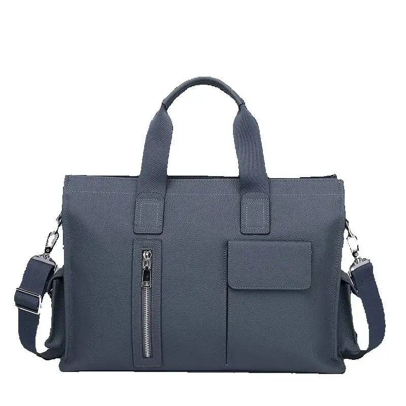 

Handbag High-end Large Capacity Commuting Office Government Meeting Briefcase Cowhide Men's Business Luxury Brand Men Bag