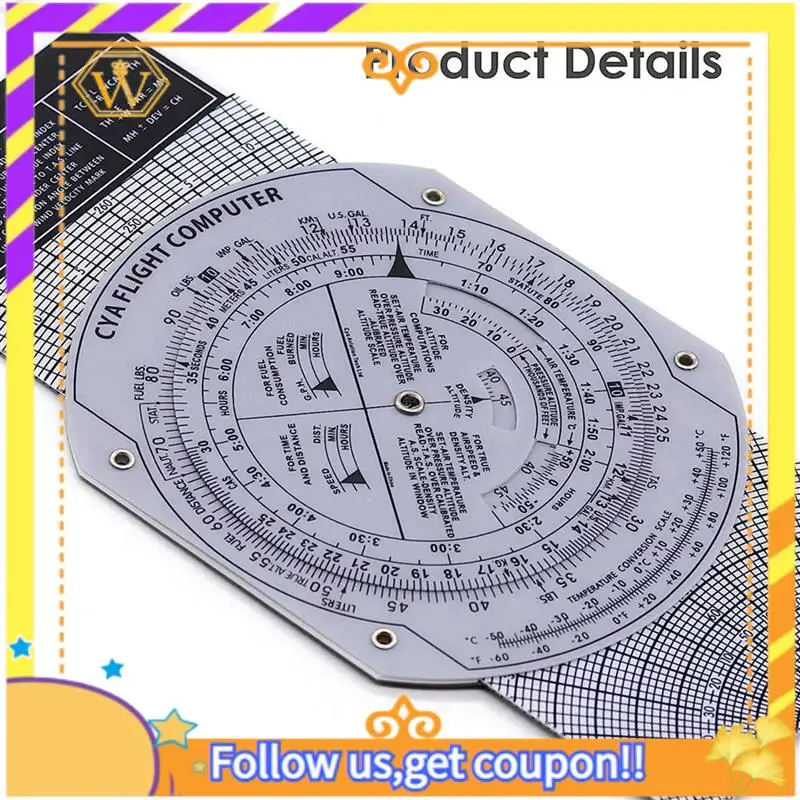 A01K-10X E6B Flight Computer Aviation Plotter Circular Slide Rule Used In Aviation Flight Training Pilot Training,Internships