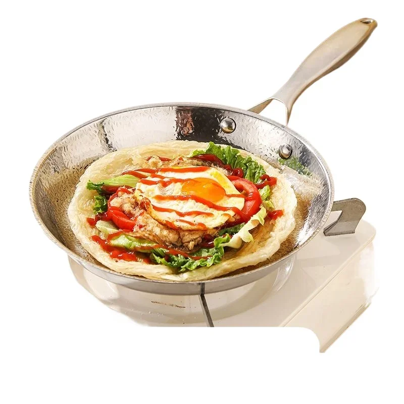 

Non-stick Stainless Steel Frying Pan, Ideal for Eggs and Steaks, Smokeless for Gas and Induction Cooktops