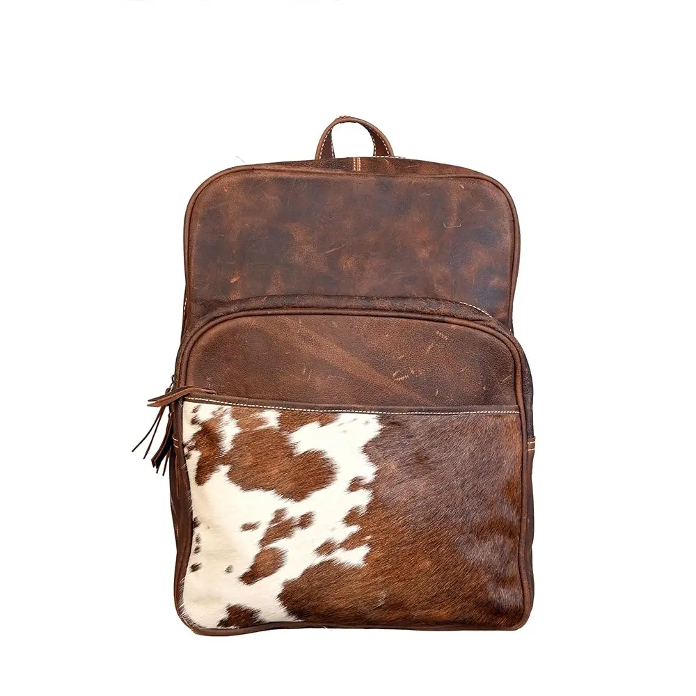 

Yuhib Cowhide Leather Backpa For Men & Women 15 Hes Full Grain Leather Laptop Backpa Vintage Cow Skin Rucksa Knapsa Shoulder