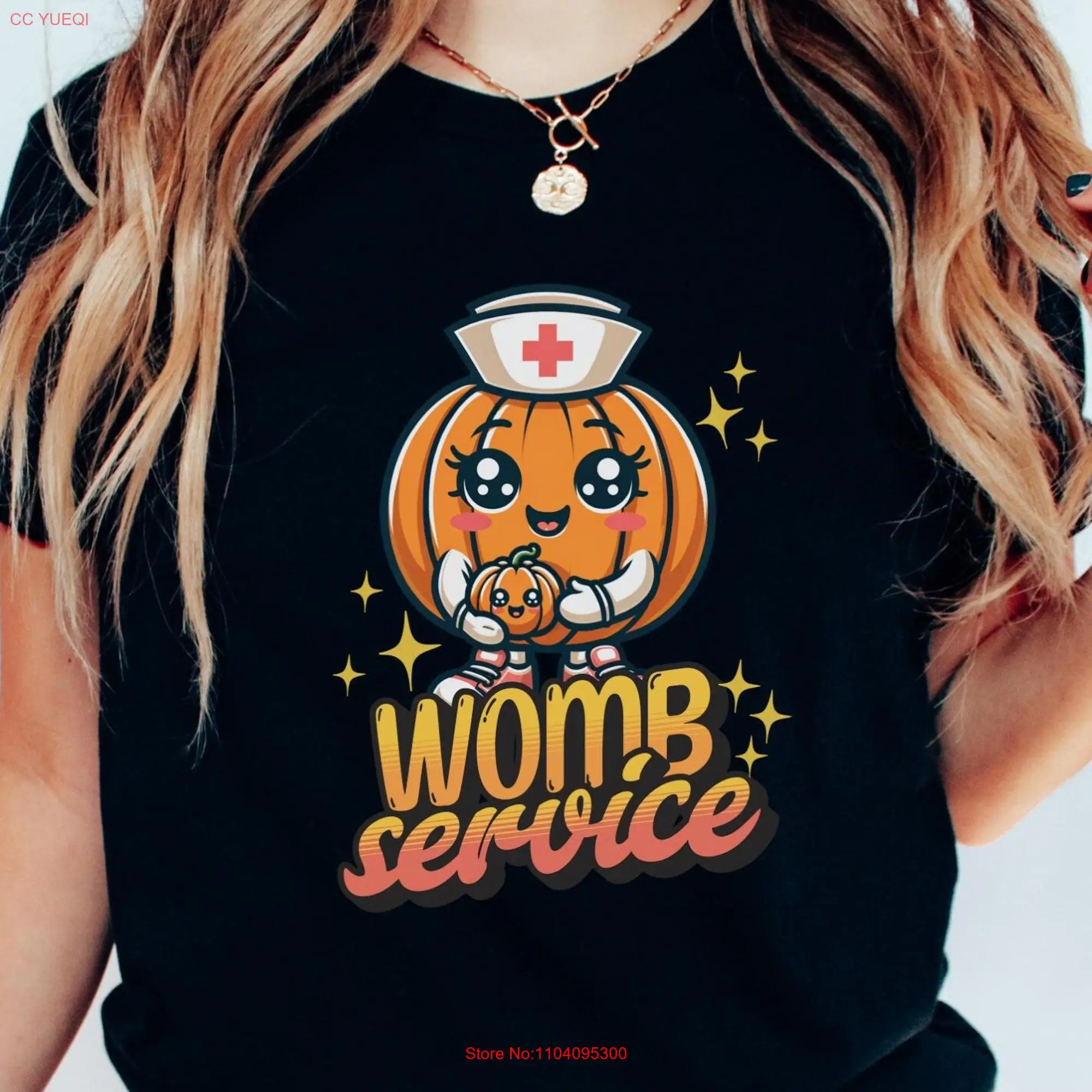 Womb Service T Shirt Labor and Delivery Nurse Pumpkin Fall OBGYN L D long or short sleeves