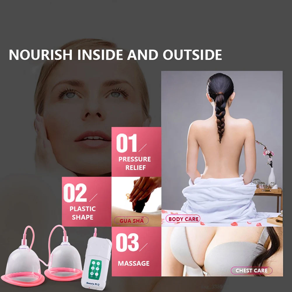 كوب C/D مدلك الثدي الكهربائي، آلة تدليك تطوير الثدي الامتزاز بالفراغ، تعزيز الثدي البدني، جمال الصدر