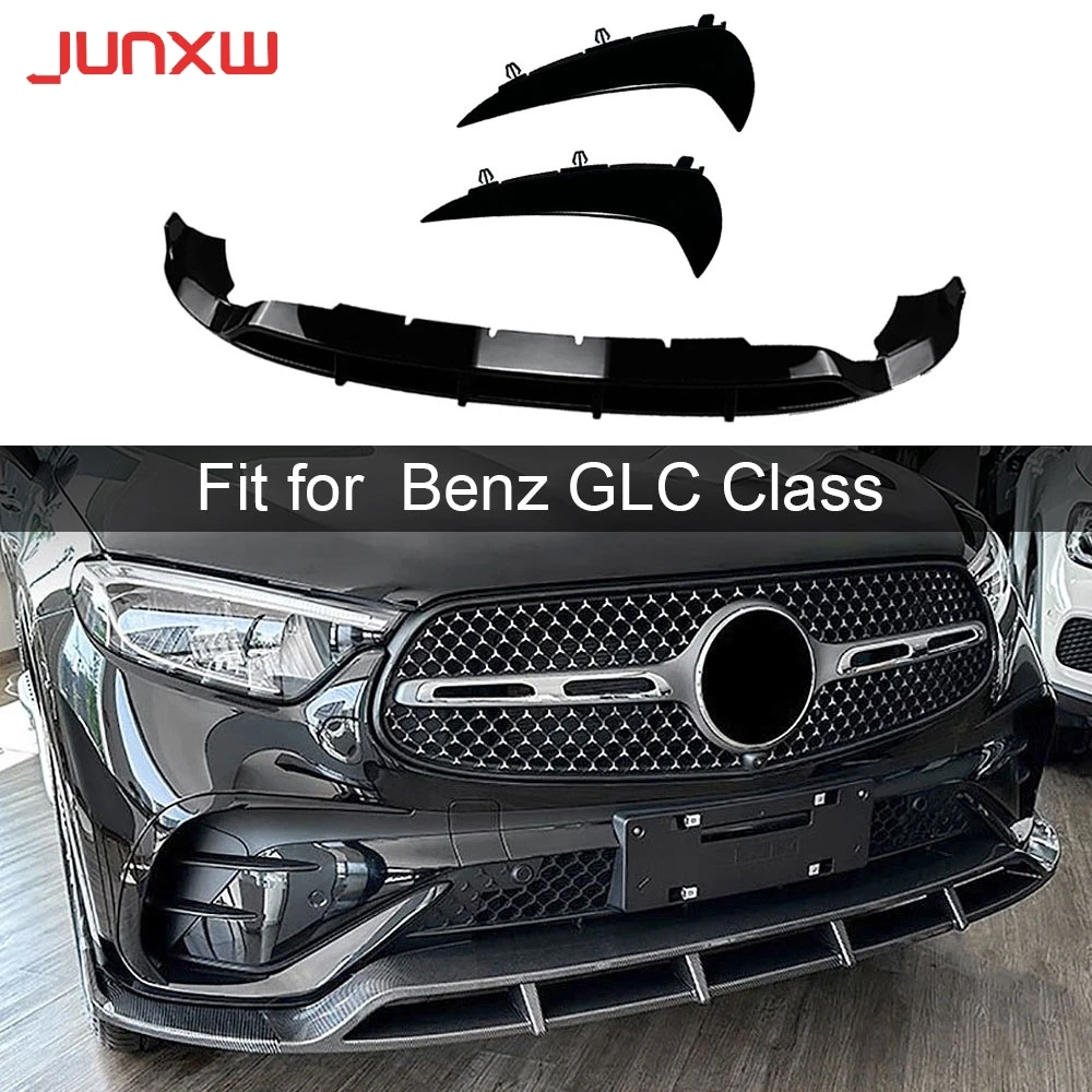 ABS for Mercedes Benz GLC Class X254 GLC 260 300 Sport 2023+ Car Front Lip Chin Rear Bumper Side Air Vent Trims Spoiler Body Kit
