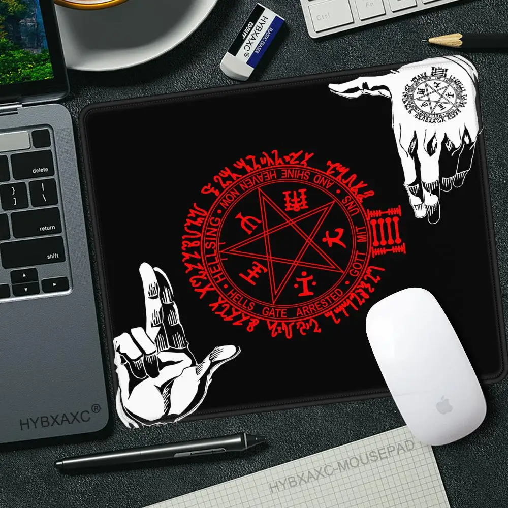 50x50cm Anime Mouse Pad Multiple sizes Large Square Computer Office Game Table Mats Hellsing Alucard Rubber Anti-slip Mousepads