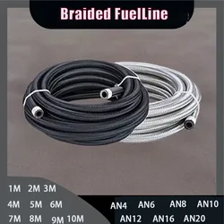 General fuel hose, oil air cooler hose, black wire nylon stainless steel braided inner CPE rubber AN4 AN6 AN8 AN10 AN12 AN16 AN2