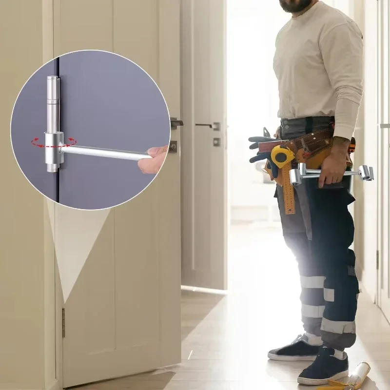 Chiave per porta di regolazione Strumento di regolazione in acciaio Porta di sicurezza Strumenti professionali per l'installazione e la riparazione di porte e finestre