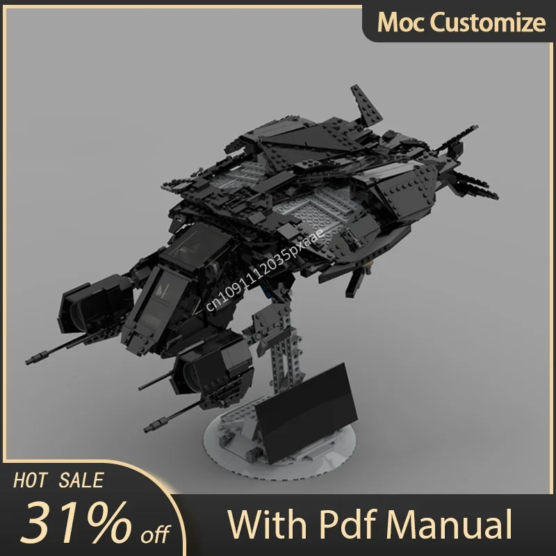 

Набор строительных блоков 1029 деталей Moc Super Heroes UCS The Dark Knight Batwing, модель истребителя 76240, Бэтмобиль, конструктор, игрушки, подарок для детей