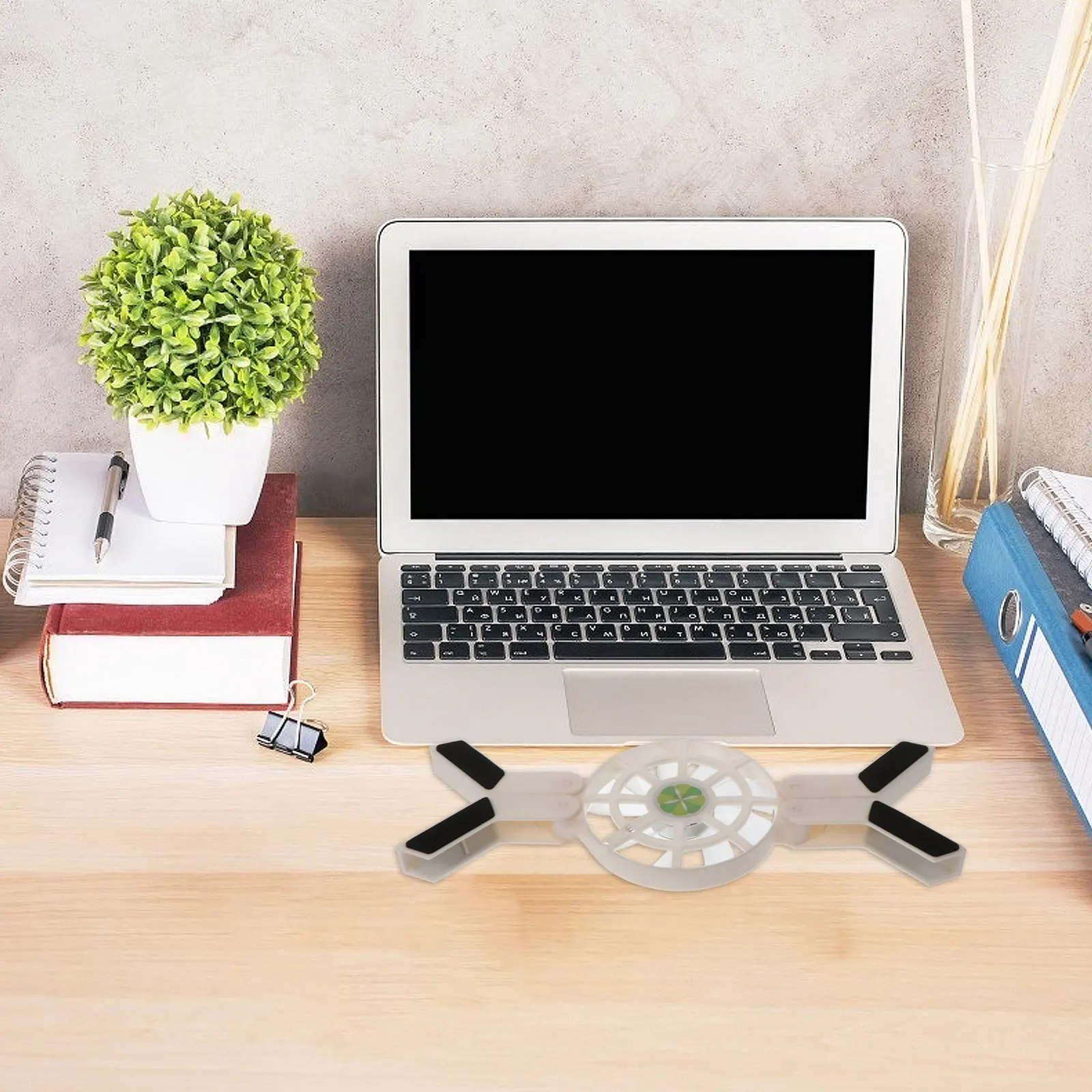 

1pc Laptop Radiator Cooler Multi-Function Foldable Silent Cooling Fan For Notebook Computers Compact Plastic Cooling Device