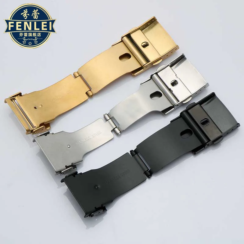 Stainless Steel Watch band Flip Lock Butterfly Deployment Clasp Watch Strap Fold Deployant Buckle 16mm 18mm 20m 22mm Accessories