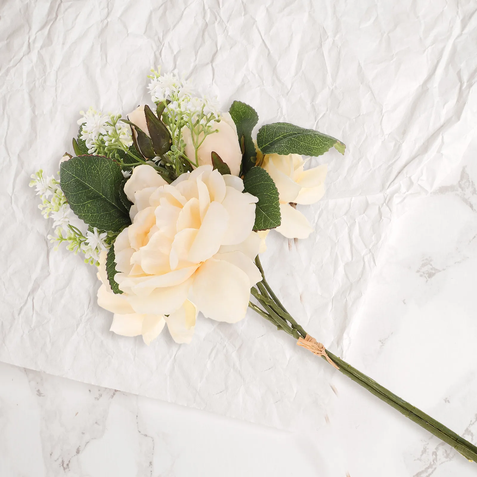 

Artificial Flower Bouquet Faux Roses Wedding Decor Bridal Bridesmaids Holding Flowers Home Props Elegant Long Lasting Dirt