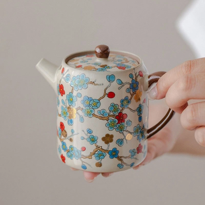 

Чайник Ru Kiln Golden Plum, прямой, из высококачественной керамики, малый, для одного чайнера