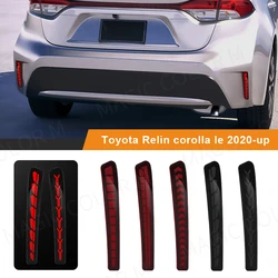 For Toyota Corolla Altis L LE XLE 2020 2021 Car Rear Bumper Reflector Red Smoked Sequential Turn Signal Light Brake Fog Lamp 12V