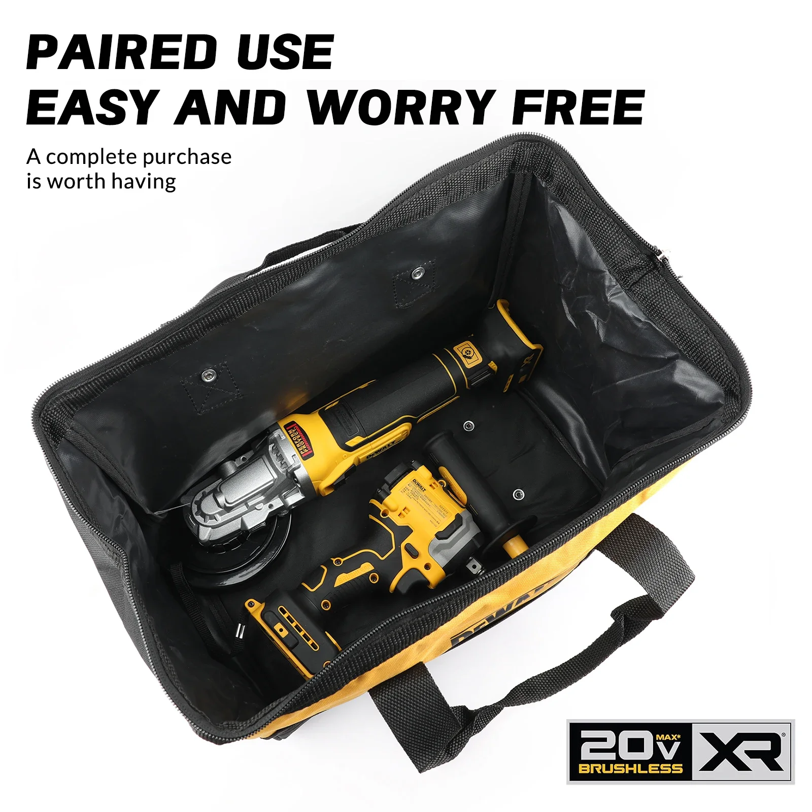 Klucz udarowy akumulatorowy Dewalt DCG405FN 125mm i DCF850, bezszczotkowy, z baterią litową, narzędzie do polerowania, cięcia, o wysokim momencie obrotowym.